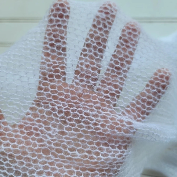 Newborn Photography Props Soft Knit Newborn Stretch Lighweig Wrap Blanket white - Picture 2 of 6